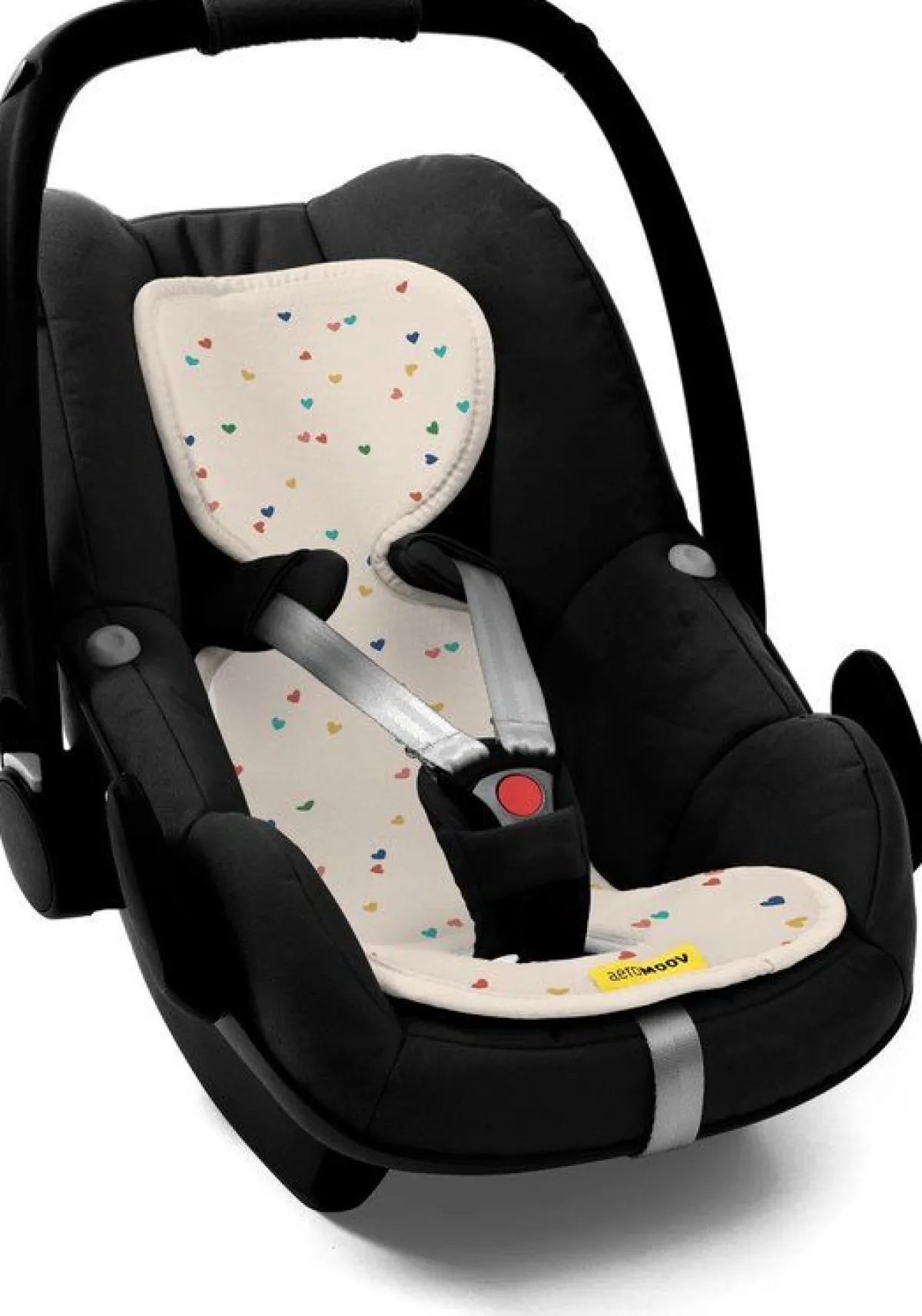 Aeromoov Baby Autostoel|Veiligheid Onderweg * Air Layer Autostoel Groep 0+ Confetti Hearts Beige