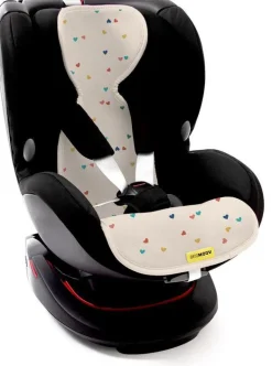 Aeromoov Peuter Autostoel|Veiligheid Onderweg * Air Layer Autostoel Groep 1 Confetti Hearts Beige