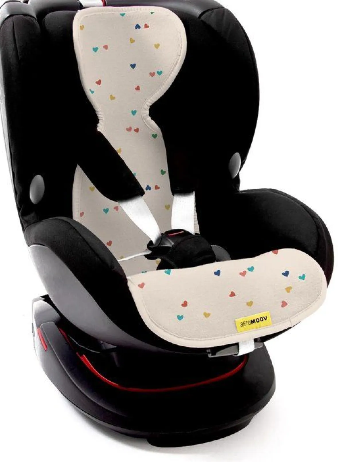 Aeromoov Peuter Autostoel|Veiligheid Onderweg * Air Layer Autostoel Groep 1 Confetti Hearts Beige