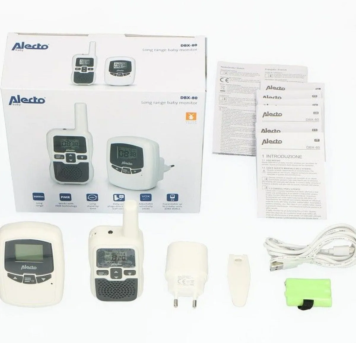 Alecto Babyfoons|Babyfoons * Babyfoon met Groot Bereik DBX-80 Wit