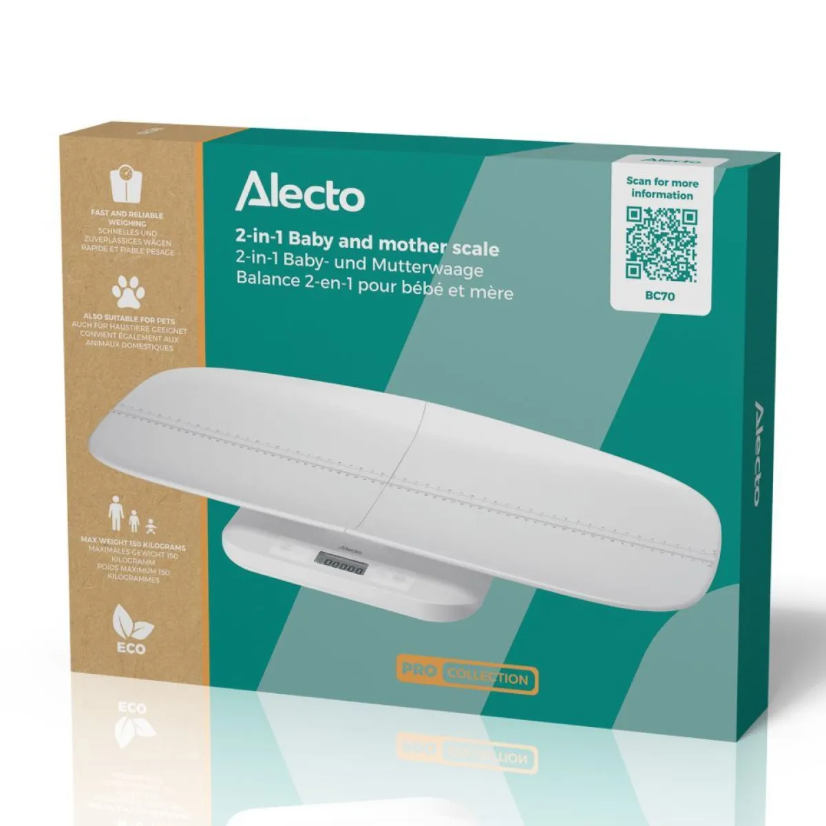 Alecto Baby Weegschalen * Digitale Weegschaal BC70 Wit