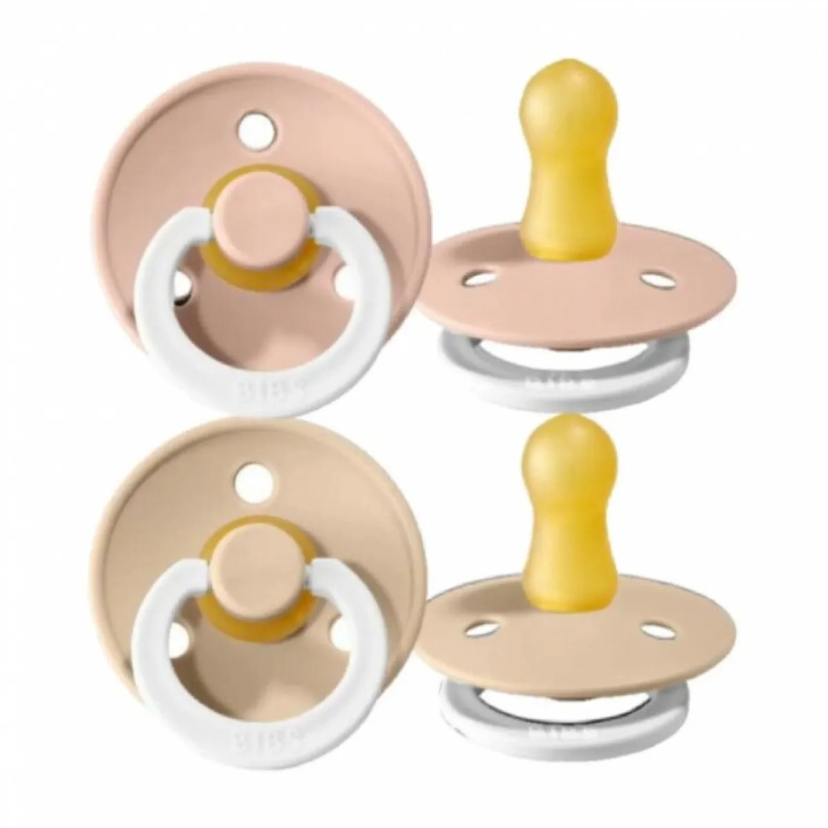 Bibs Fopspenen * Fopspeen 2-Pack Night Maat 2 Vanilla - Blush Roze