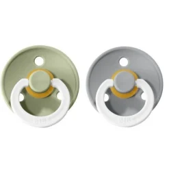 Bibs Fopspenen * Fopspeen 2-Pack Night Maat 2 Sage - Cloud Groen