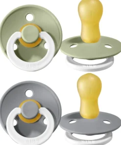Bibs Fopspenen * Fopspeen 2-Pack Night Maat 3 Sage - Cloud Multicolor