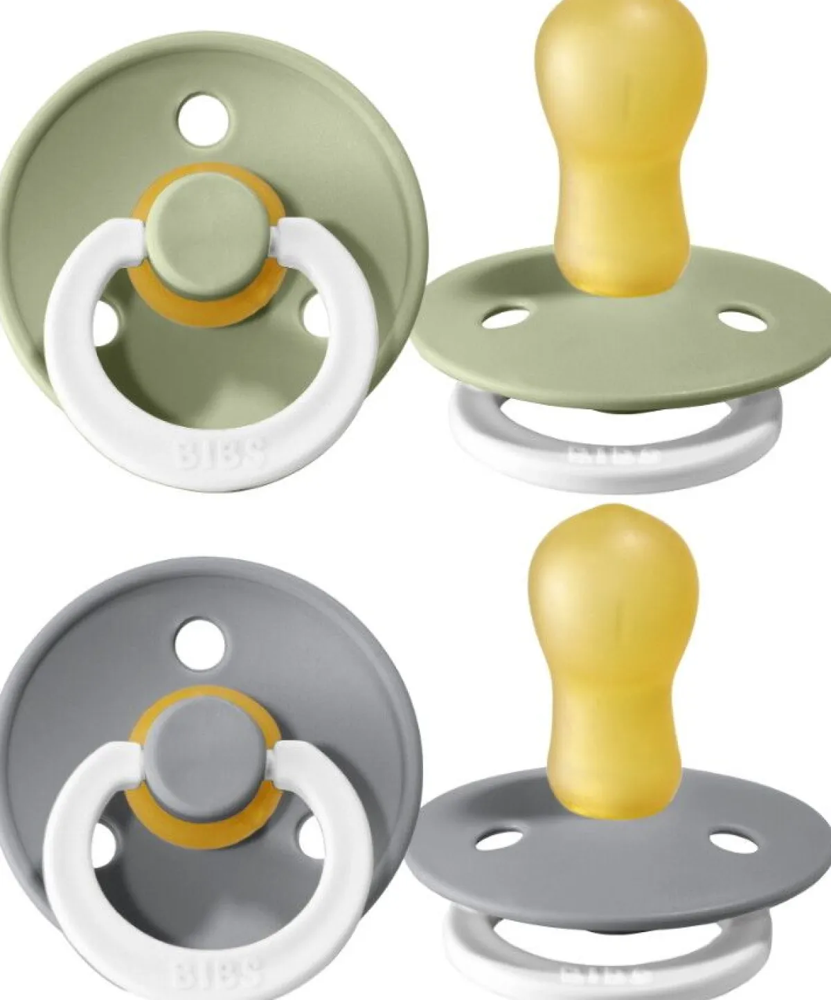 Bibs Fopspenen * Fopspeen 2-Pack Night Maat 3 Sage - Cloud Multicolor