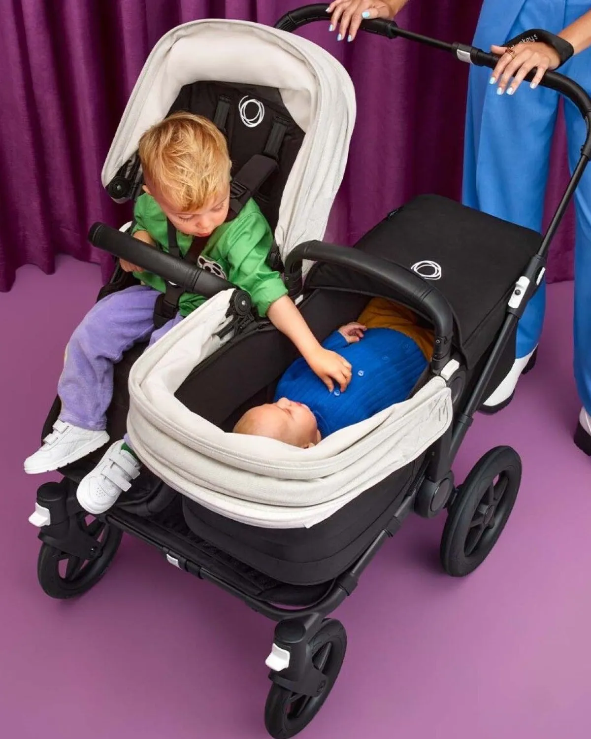 Bugaboo Combi Kinderwagens * Donkey5 Duo Kinderwagen Black - Midnight Black