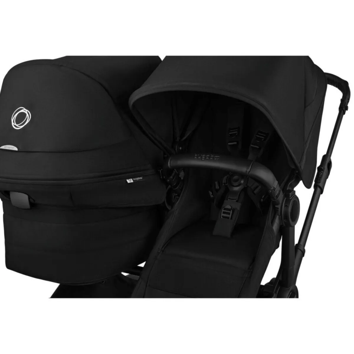 Bugaboo Combi Kinderwagens * Duo Kinderwagen Donkey 6 Compleet Black - Heritage Black Zwart