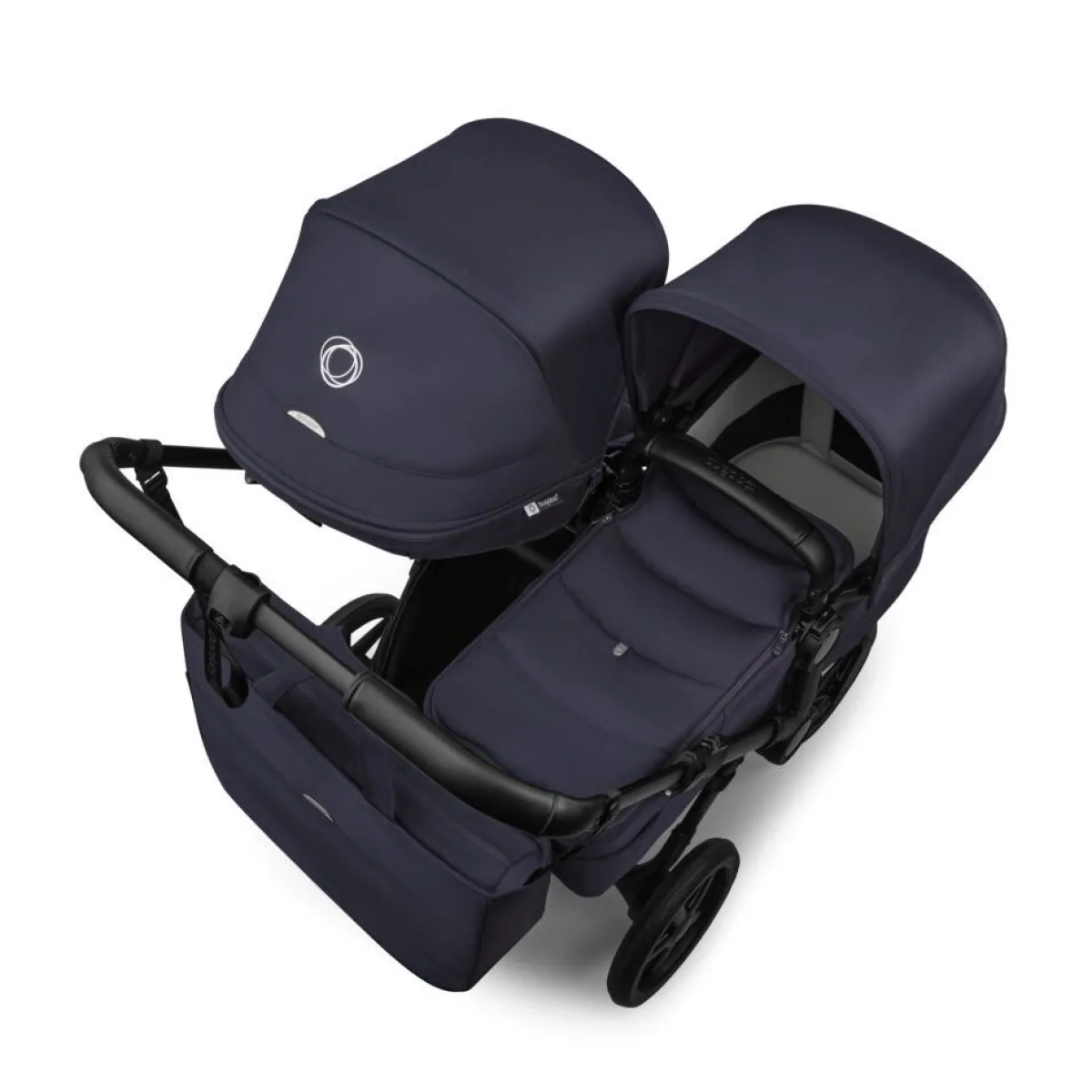 Bugaboo Combi Kinderwagens * Duo Kinderwagen Donkey 6 Compleet Black - Deep Indigo Blauw