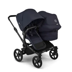 Bugaboo Combi Kinderwagens * Duo Kinderwagen Donkey 6 Compleet Black - Deep Indigo Blauw