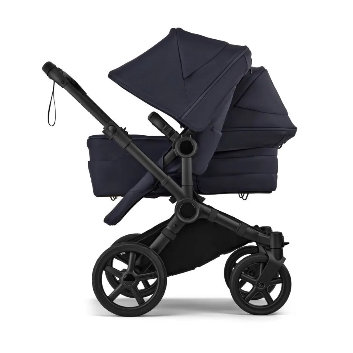 Bugaboo Combi Kinderwagens * Duo Kinderwagen Donkey 6 Compleet Black - Deep Indigo Blauw