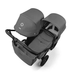 Bugaboo Combi Kinderwagens * Duo Kinderwagen Donkey 6 Compleet Black - Moon Grey Grijs
