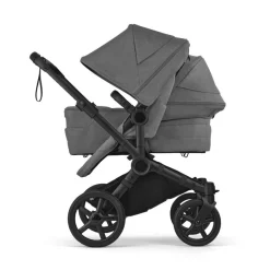 Bugaboo Combi Kinderwagens * Duo Kinderwagen Donkey 6 Compleet Black - Moon Grey Grijs