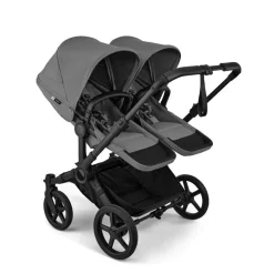 Bugaboo Combi Kinderwagens * Duo Kinderwagen Donkey 6 Compleet Black - Moon Grey Grijs