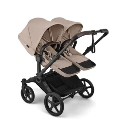 Bugaboo Combi Kinderwagens * Duo Kinderwagen Donkey 6 Compleet Black - Desert Melange Taupe