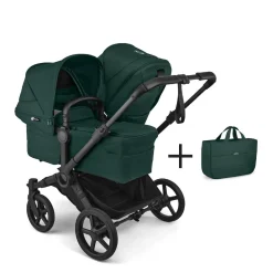 Bugaboo Combi Kinderwagens * Duo Kinderwagen Donkey 6 Compleet Black - Fern Green Groen