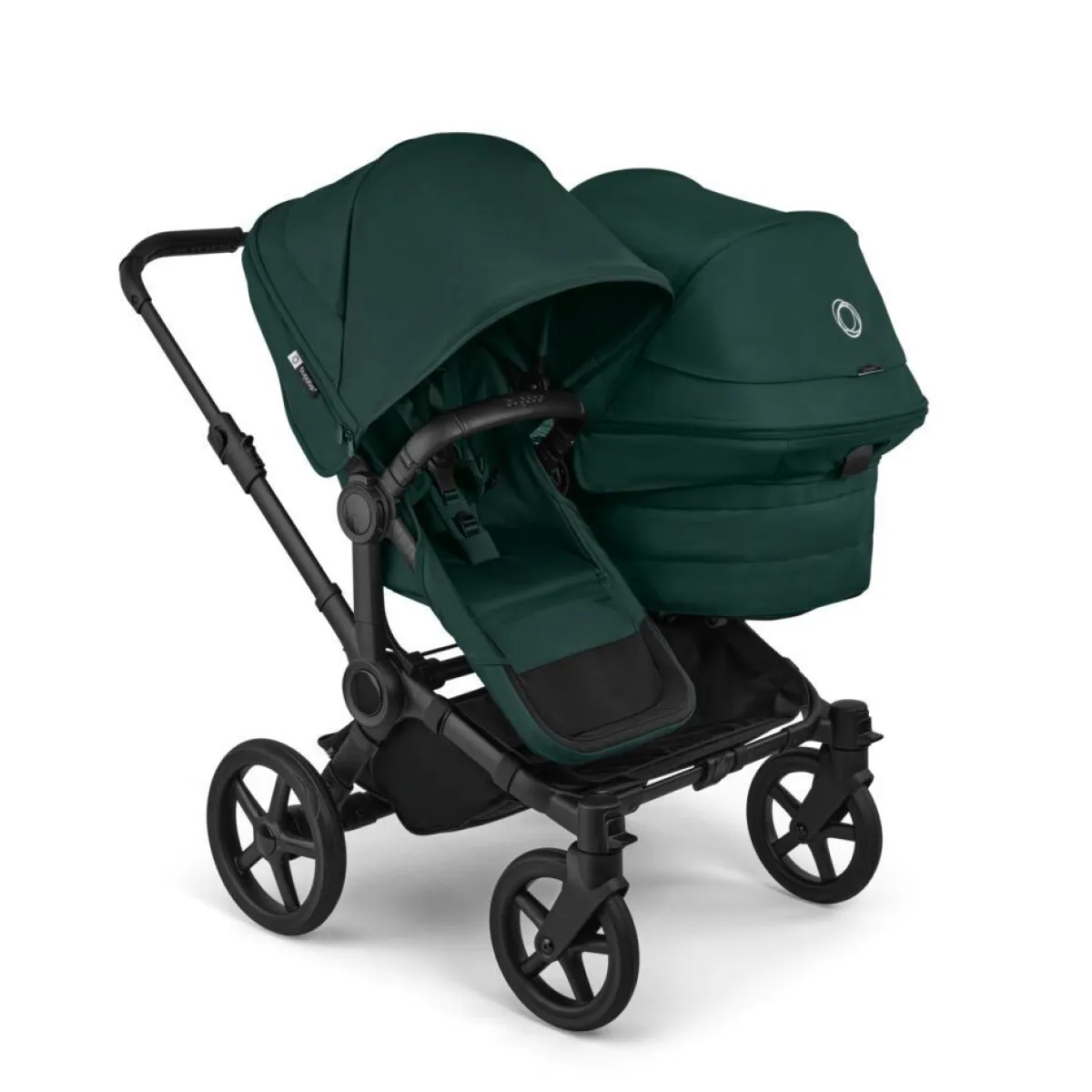 Bugaboo Combi Kinderwagens * Duo Kinderwagen Donkey 6 Compleet Black - Fern Green Groen