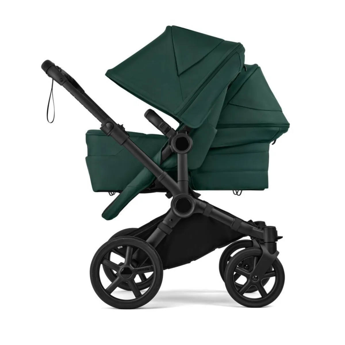 Bugaboo Combi Kinderwagens * Duo Kinderwagen Donkey 6 Compleet Black - Fern Green Groen