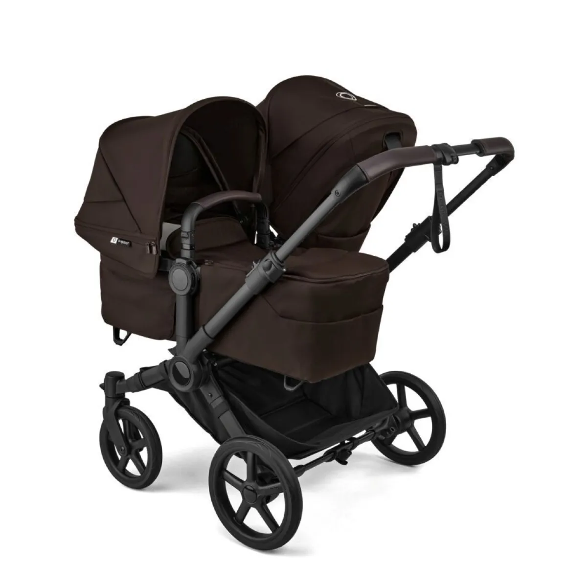 Bugaboo Combi Kinderwagens * Duo Kinderwagen Donkey 6 Compleet Black - Cocoa Brown Bruin