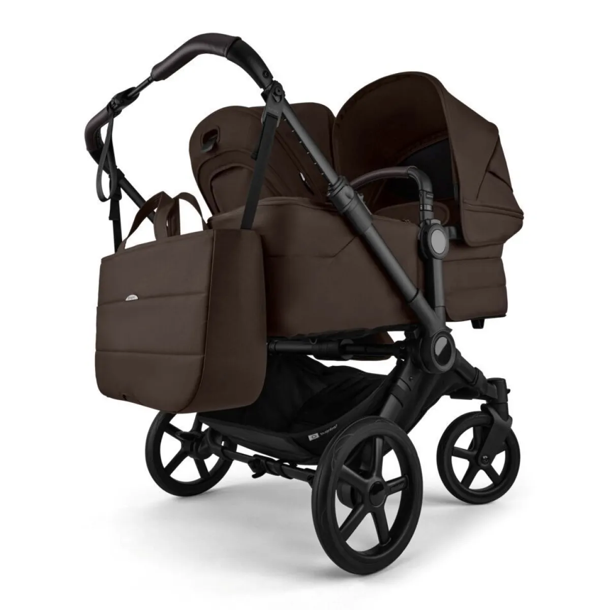 Bugaboo Combi Kinderwagens * Duo Kinderwagen Donkey 6 Compleet Black - Cocoa Brown Bruin