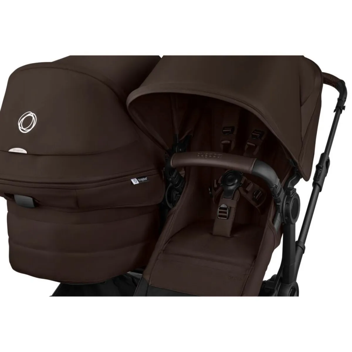 Bugaboo Combi Kinderwagens * Duo Kinderwagen Donkey 6 Compleet Black - Cocoa Brown Bruin