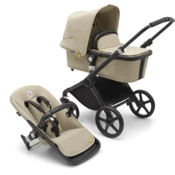 Bugaboo Combi Kinderwagens * Fox Cub Kinderwagen Compleet Black - Desert Beige