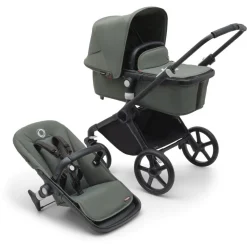 Bugaboo Combi Kinderwagens * Fox Cub Kinderwagen Compleet Black - Forest Green Groen