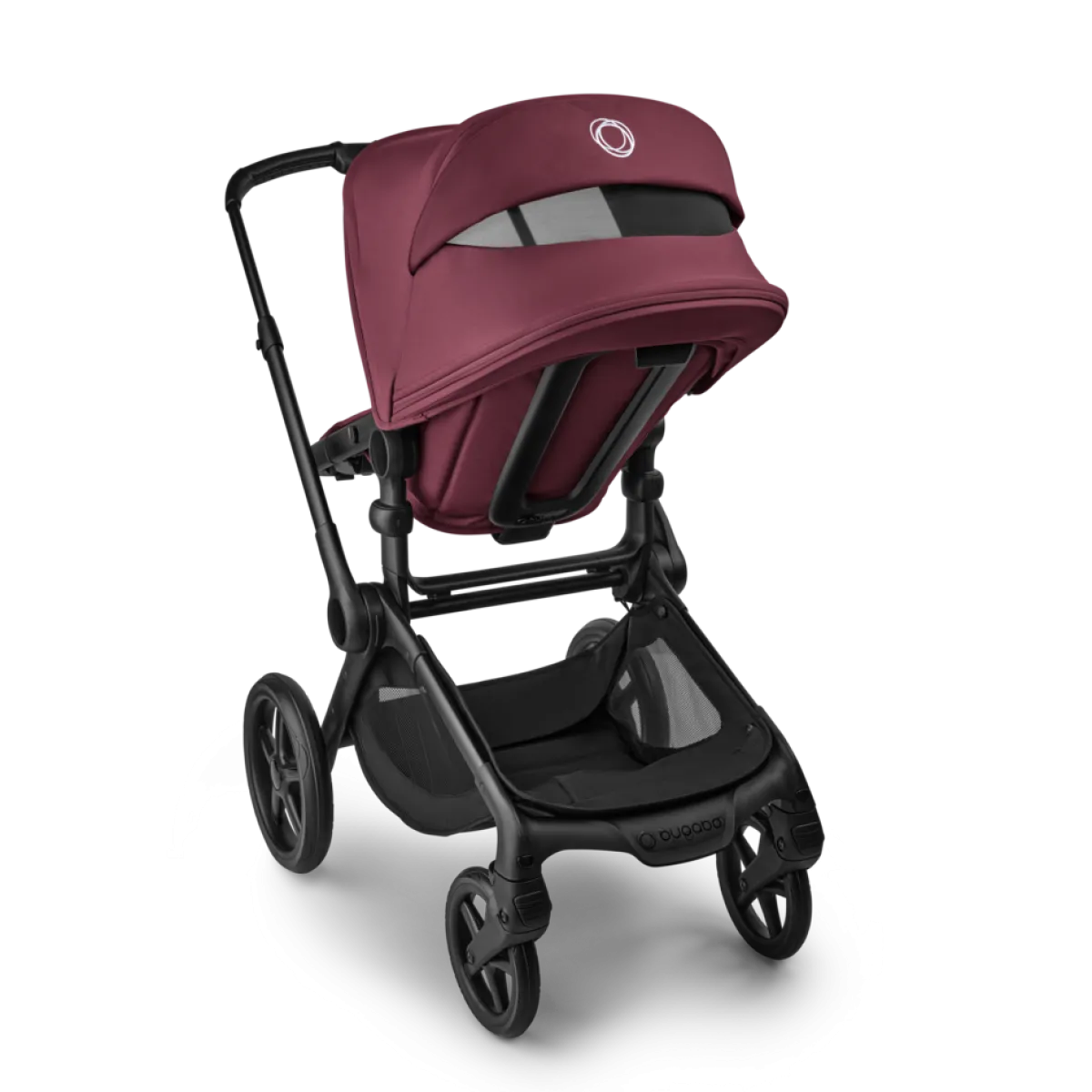 Bugaboo Combi Kinderwagens * Fox 5 Renew Kinderwagen Compleet Black - Dark Cherry Rood