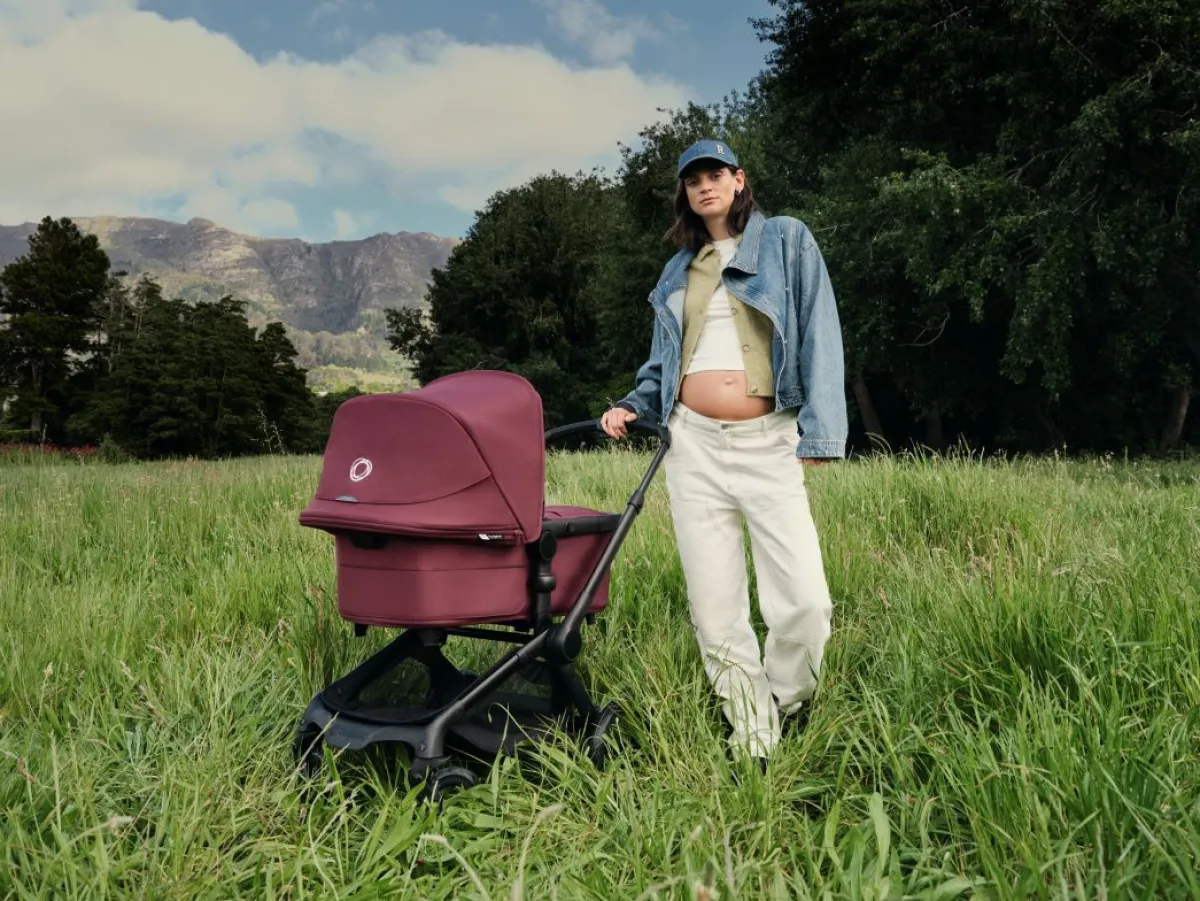 Bugaboo Combi Kinderwagens * Fox 5 Renew Kinderwagen Compleet Black - Dark Cherry Rood