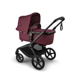 Bugaboo Combi Kinderwagens * Fox 5 Renew Kinderwagen Compleet Black - Dark Cherry Rood