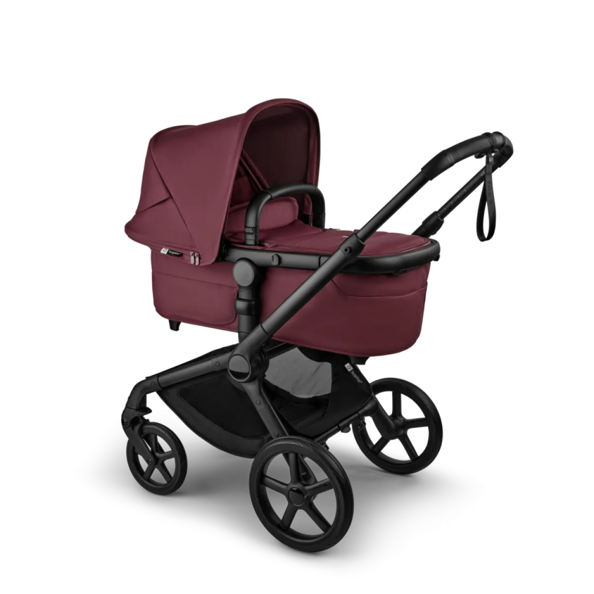 Bugaboo Combi Kinderwagens * Fox 5 Renew Kinderwagen Compleet Black - Dark Cherry Rood