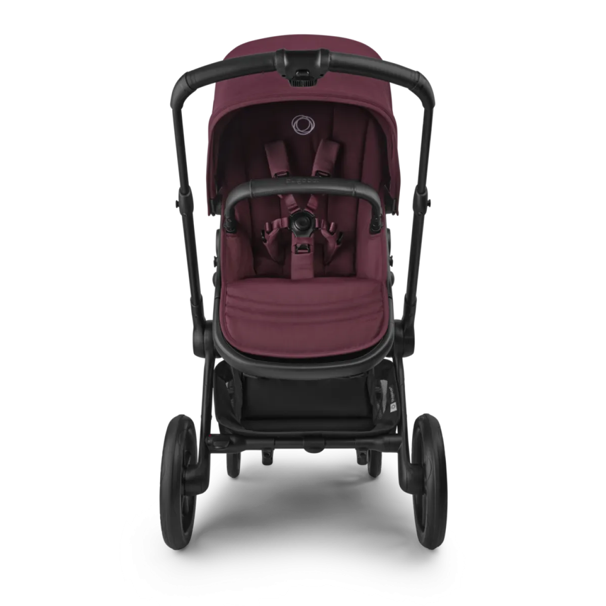 Bugaboo Combi Kinderwagens * Fox 5 Renew Kinderwagen Compleet Black - Dark Cherry Rood