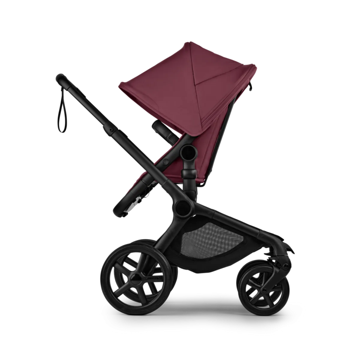 Bugaboo Combi Kinderwagens * Fox 5 Renew Kinderwagen Compleet Black - Dark Cherry Rood