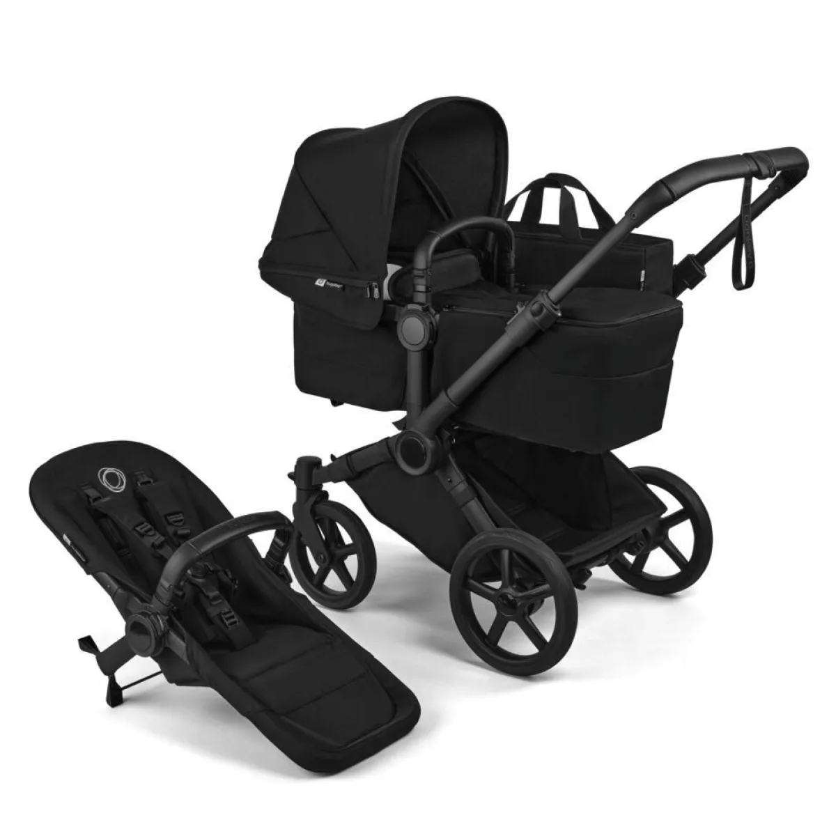 Bugaboo Combi Kinderwagens * Mono Kinderwagen Donkey 6 Compleet Black - Heritage Black Zwart