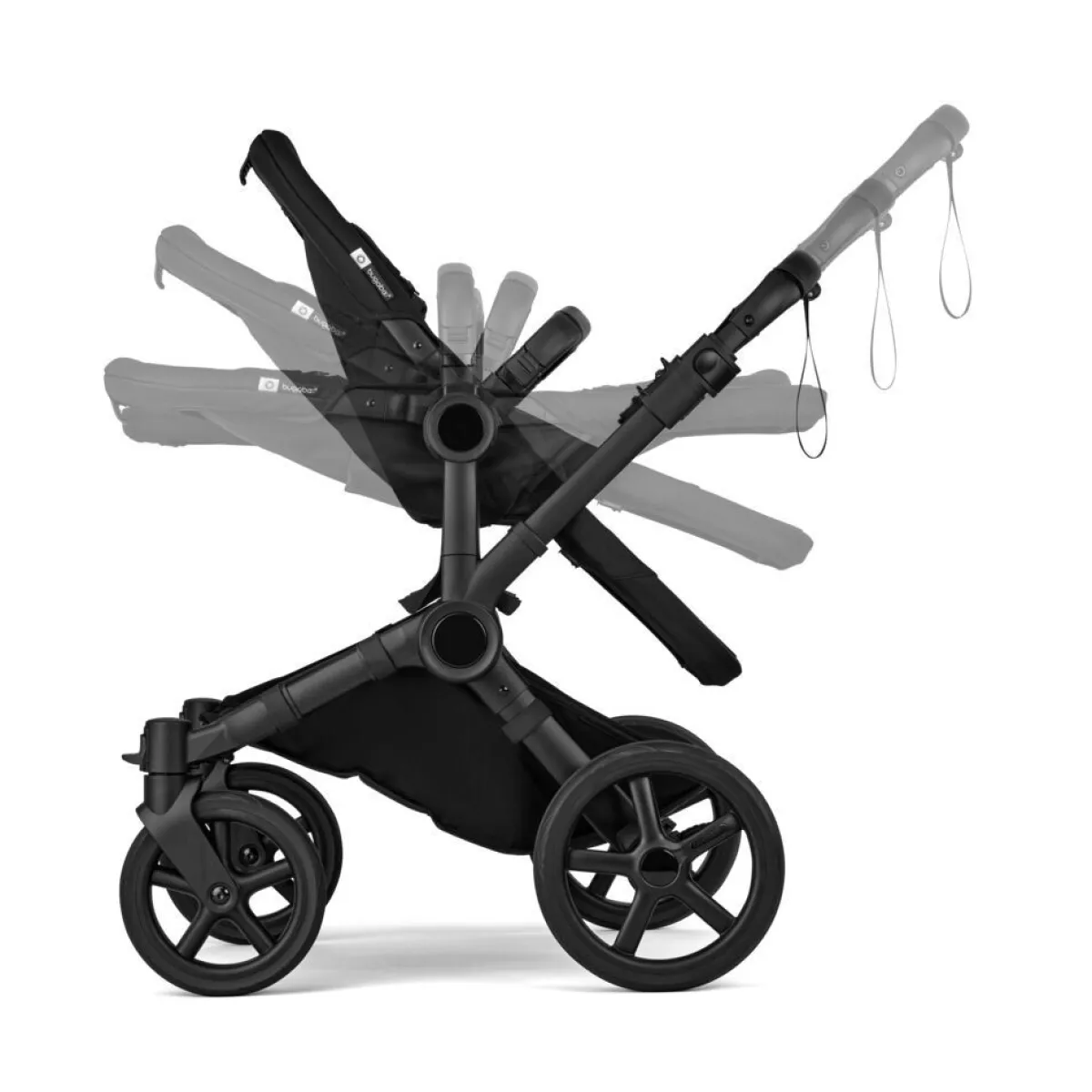Bugaboo Combi Kinderwagens * Mono Kinderwagen Donkey 6 Compleet Black - Heritage Black Zwart