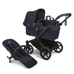 Bugaboo Combi Kinderwagens * Mono Kinderwagen Donkey 6 Compleet Black - Deep Indigo Blauw