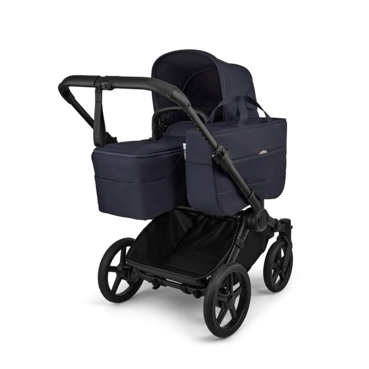 Bugaboo Combi Kinderwagens * Mono Kinderwagen Donkey 6 Compleet Black - Deep Indigo Blauw