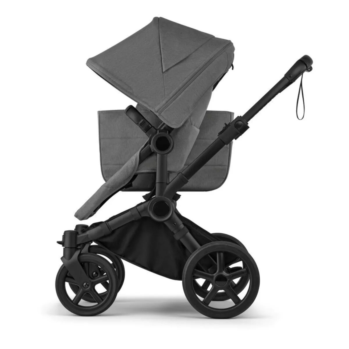Bugaboo Combi Kinderwagens * Mono Kinderwagen Donkey 6 Compleet Black - Moon Grey Grijs