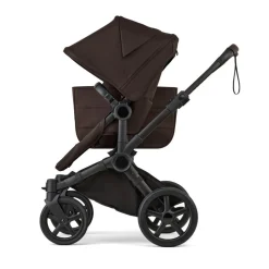 Bugaboo Combi Kinderwagens * Mono Kinderwagen Donkey 6 Compleet Black - Cocoa Brown Bruin