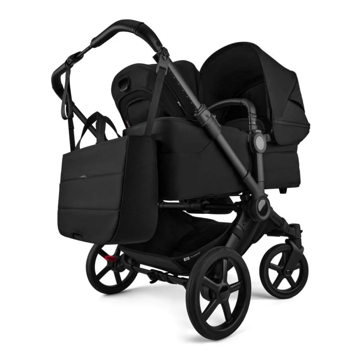 Bugaboo Combi Kinderwagens|Tweelingwagens * Tweeling Kinderwagen Donkey 6 Compleet Black - Heritage Black Zwart