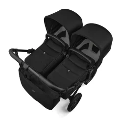 Bugaboo Combi Kinderwagens|Tweelingwagens * Tweeling Kinderwagen Donkey 6 Compleet Black - Heritage Black Zwart