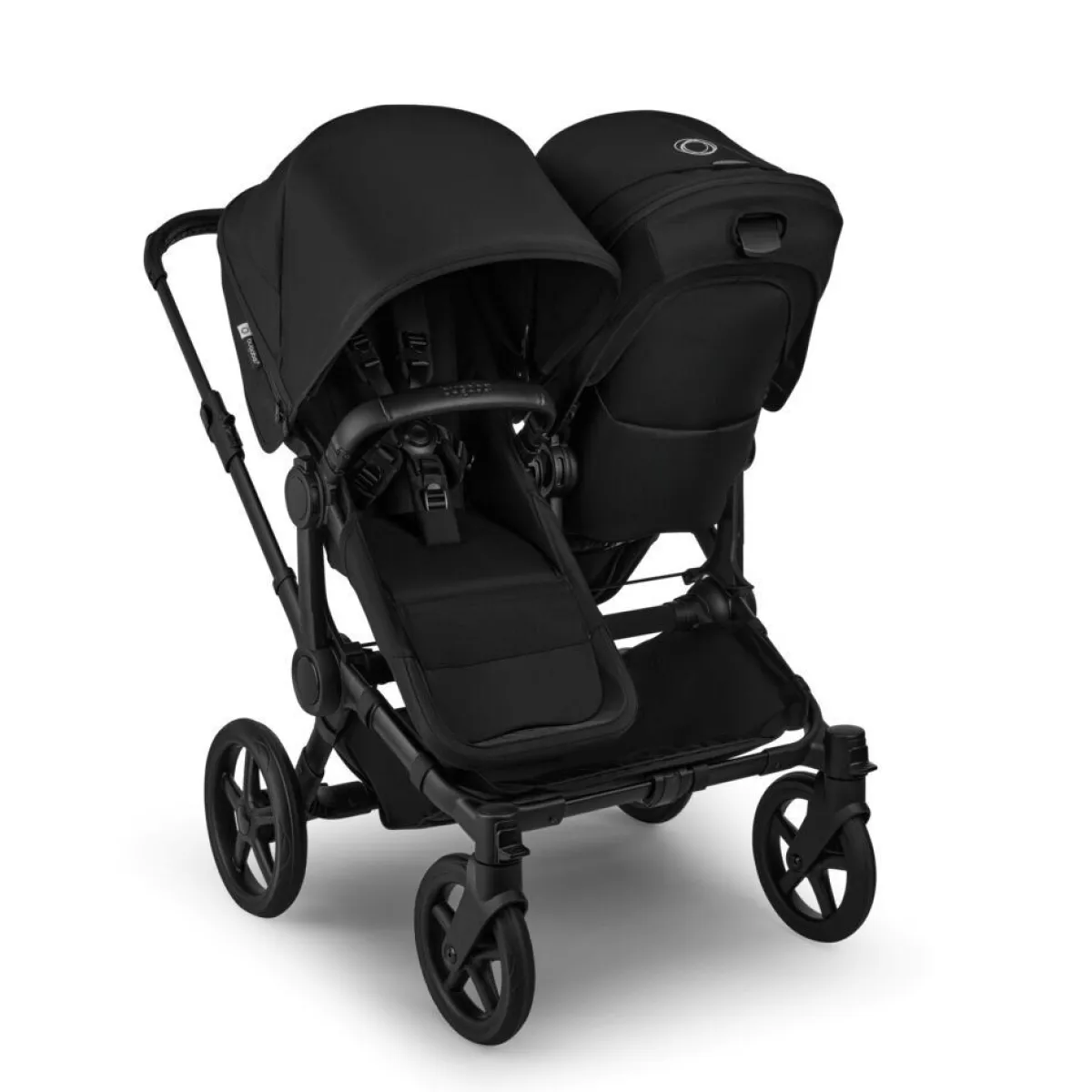 Bugaboo Combi Kinderwagens|Tweelingwagens * Tweeling Kinderwagen Donkey 6 Compleet Black - Heritage Black Zwart