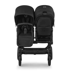 Bugaboo Combi Kinderwagens|Tweelingwagens * Tweeling Kinderwagen Donkey 6 Compleet Black - Heritage Black Zwart
