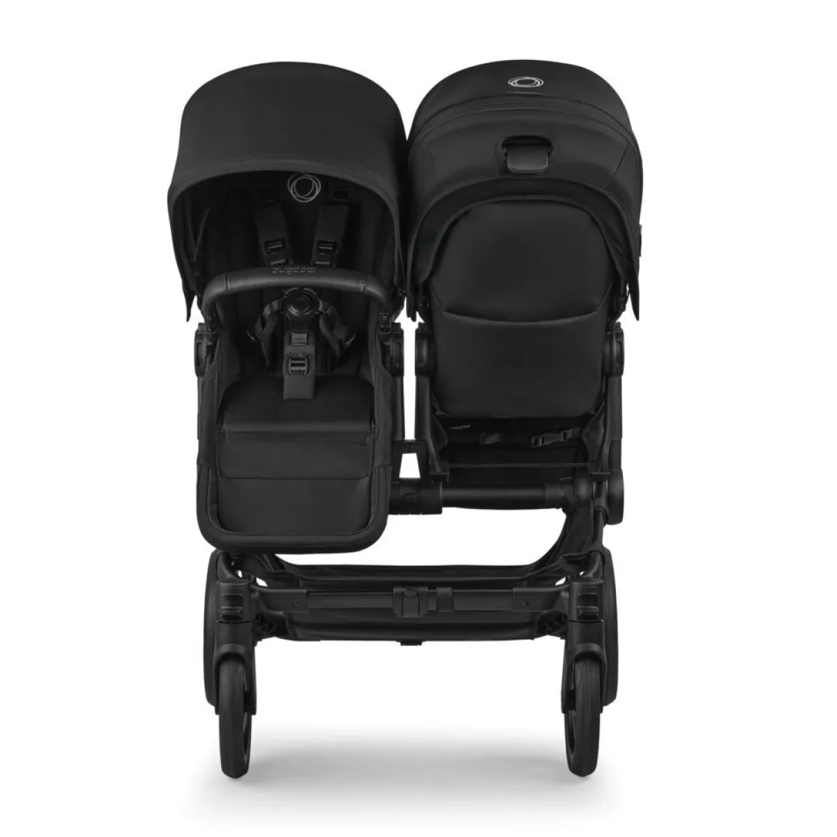 Bugaboo Combi Kinderwagens|Tweelingwagens * Tweeling Kinderwagen Donkey 6 Compleet Black - Heritage Black Zwart