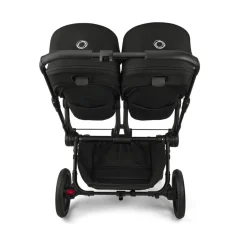 Bugaboo Combi Kinderwagens|Tweelingwagens * Tweeling Kinderwagen Donkey 6 Compleet Black - Heritage Black Zwart