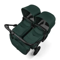 Bugaboo Combi Kinderwagens|Tweelingwagens * Tweeling Kinderwagen Donkey 6 Compleet Black - Fern Green Groen