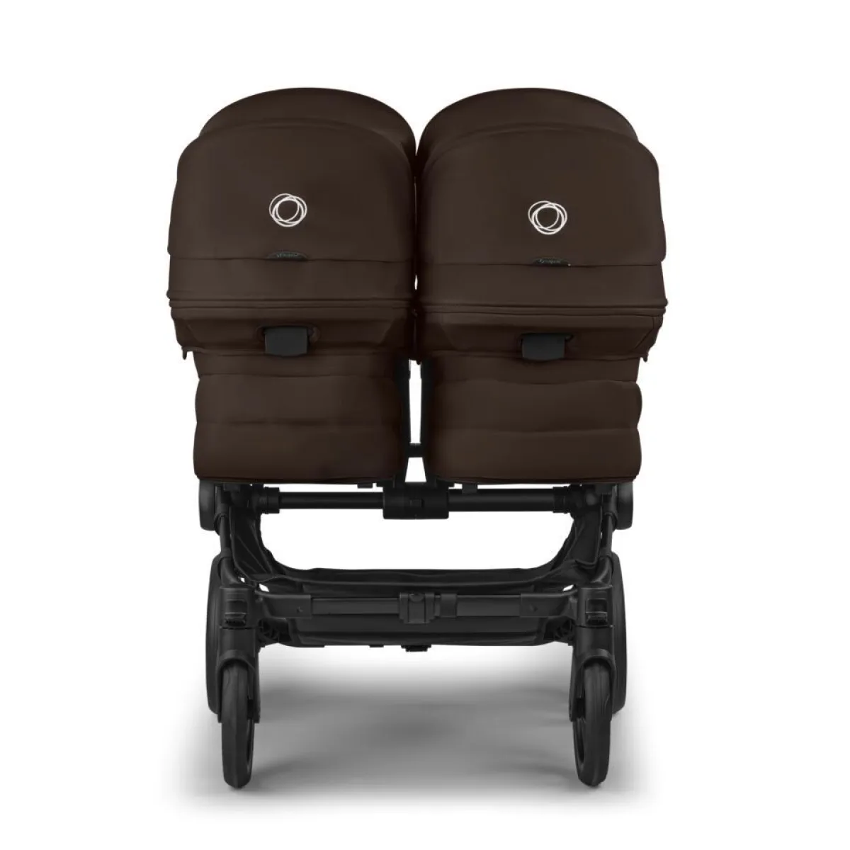 Bugaboo Combi Kinderwagens|Tweelingwagens * Tweeling Kinderwagen Donkey 6 Compleet Black - Cocoa Brown Bruin