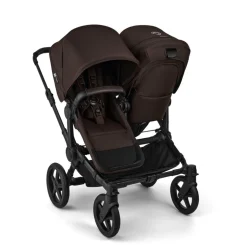 Bugaboo Combi Kinderwagens|Tweelingwagens * Tweeling Kinderwagen Donkey 6 Compleet Black - Cocoa Brown Bruin
