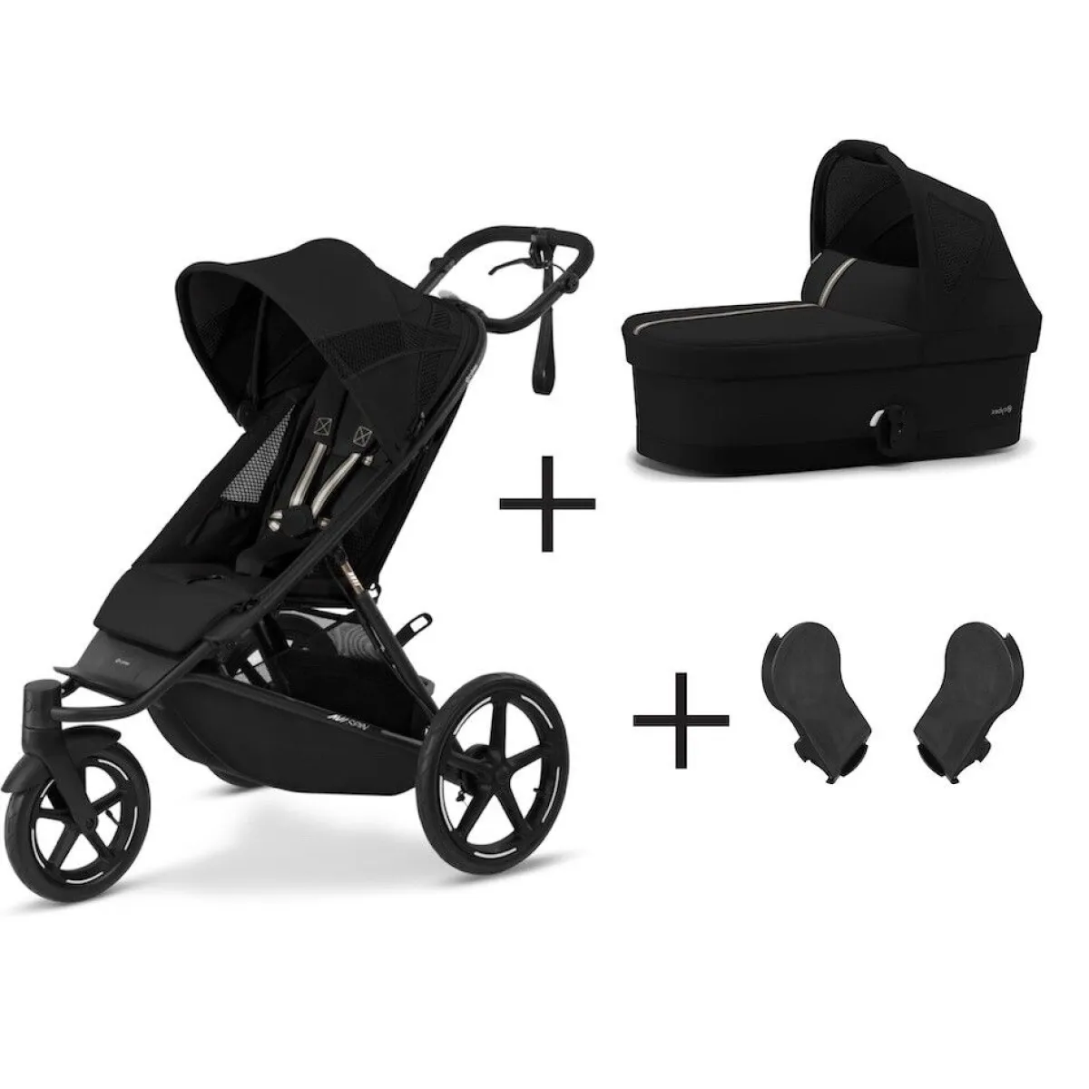 Cybex Combi Kinderwagens * Avi Spin Kinderwagen Compleet Moon Black Zwart