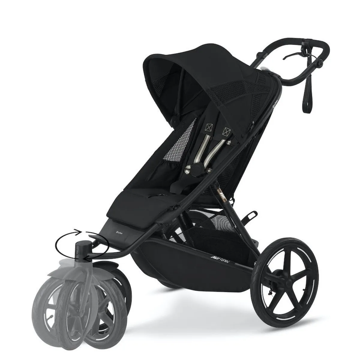 Cybex Combi Kinderwagens * Avi Spin Kinderwagen Compleet Moon Black Zwart