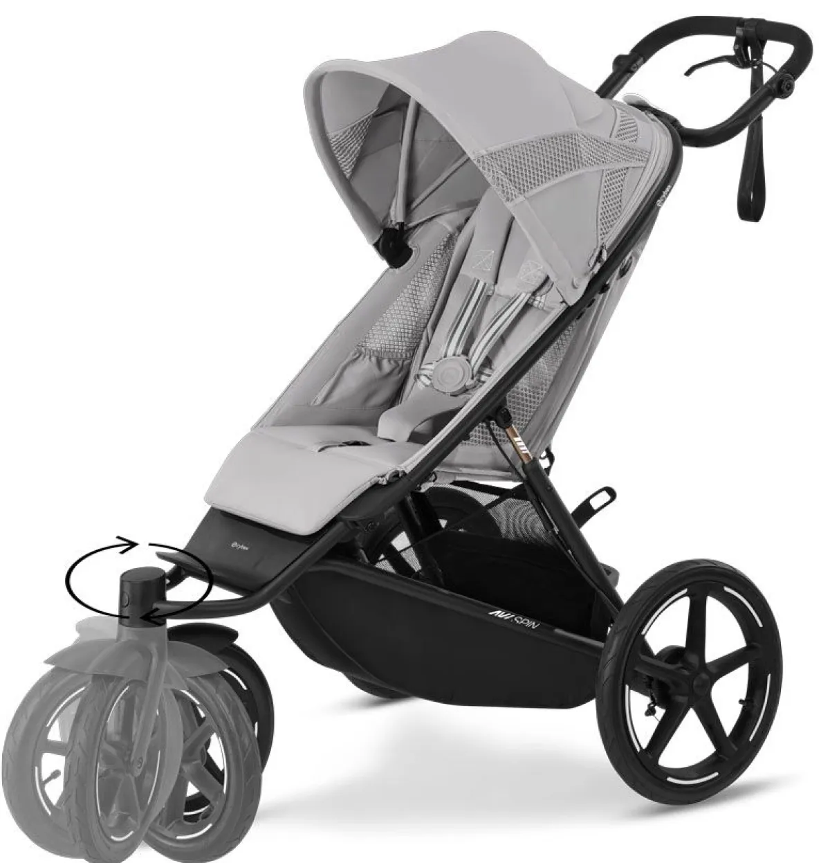Cybex Combi Kinderwagens * Avi Spin Kinderwagen Compleet Fog Grey Grijs